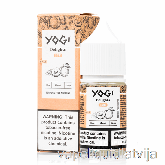 Persiku Ledus Sāļi - Yogi Delights - 30ml 24mg Vape šķidrums